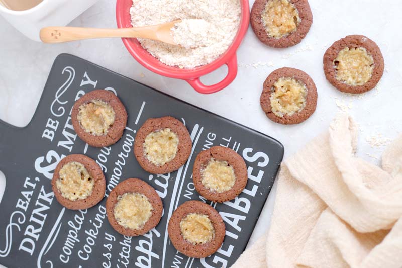 可可燕麦糖心饼干