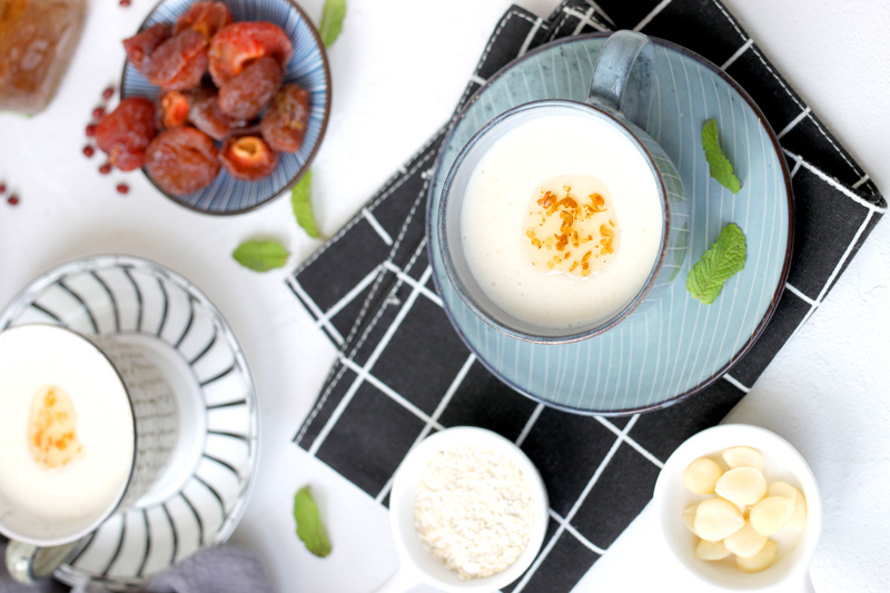 燕麦桂花杏仁茶