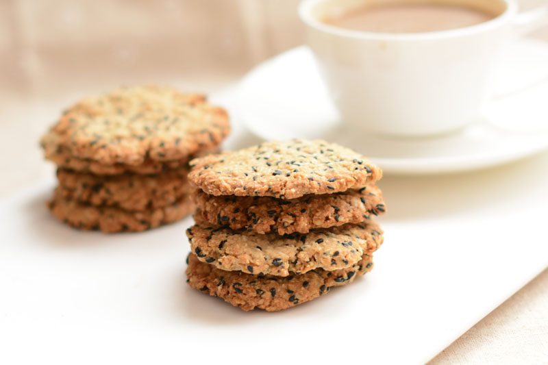 燕麦黑芝麻高纤饼干