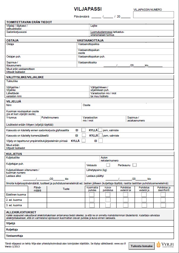 芬兰谷物和神奇的“粮食护照”